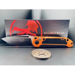 Microtech LUDT Gen III T/E — Black Blade, Orange Handle