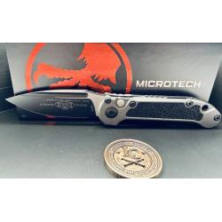 Microtech LUDT Gen III S/E — Black Blade, Natural Clear Handle