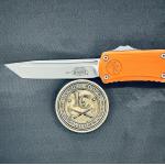 Microtech Hera II Mini T/E — Apocalyptic Finish, Orange Handle