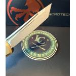 Microtech Hera II Mini OTF Automatic Knife — Tanto Edge, Apocalyptic Finish, Tan Handle | 1704M-10APTA