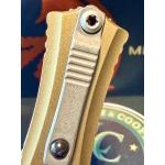 Microtech Hera II Mini OTF Automatic Knife — Tanto Edge, Apocalyptic Finish, Tan Handle | 1704M-10APTA