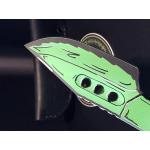 Heretic Kobold Bowie Fixed Blade — Toxic Green Cel-Shade CPM-MagnaCut | H065-CS-TX