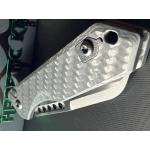 Heretic Jinn Button Lock Flipper — DLC CPM-MagnaCut Blade, Carbon Fiber Handle | H213-6A-CF