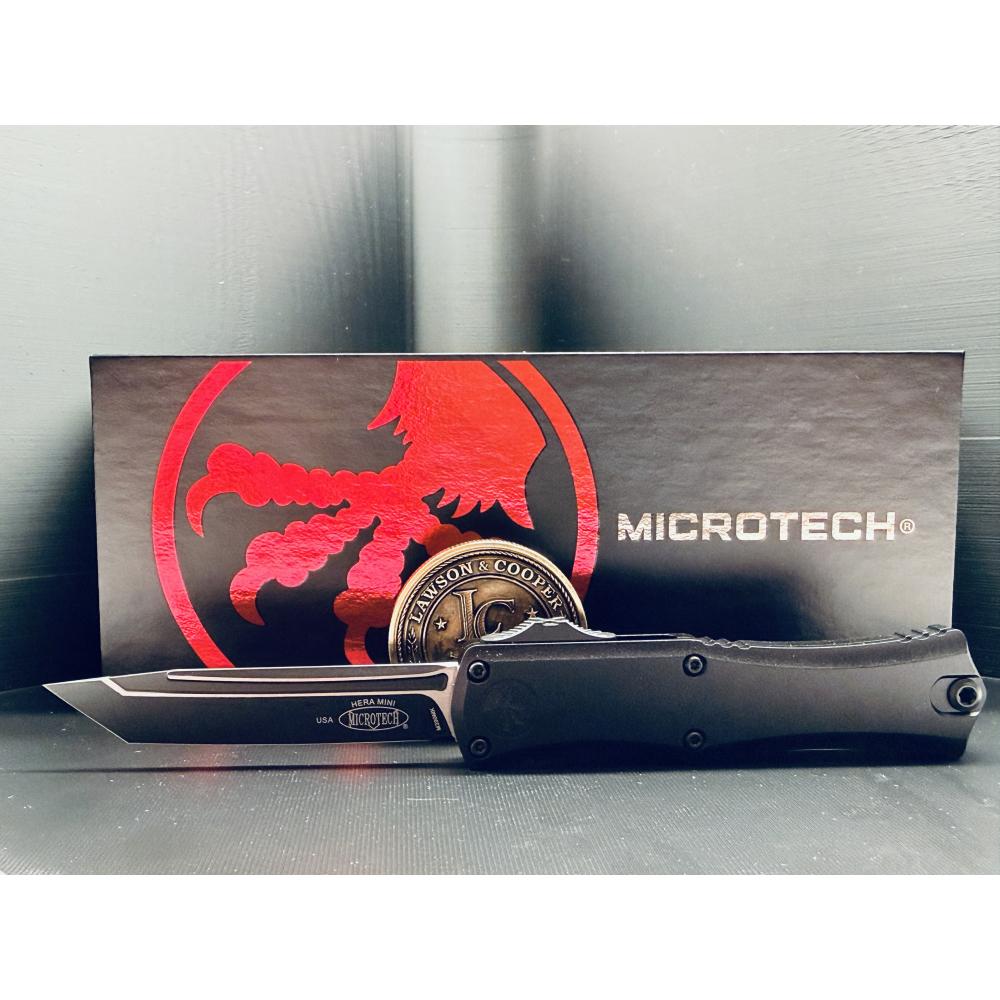 Microtech Hera II Mini T/E Tactical – Black Aluminum / Black M390MK – 1704M-1T
