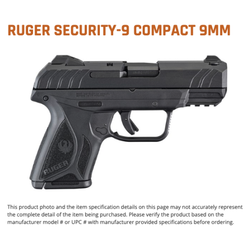 Ruger Security-9 CMPT 9MM BLK 10+1 (2- 10RD Mags)