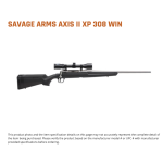 Savage Arms AXIS II XP 308 SS/SYN 22" PKG / 3-9x40 Bushnell Scope