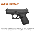 Glock G42 G3 380ACP 6+1 3.25