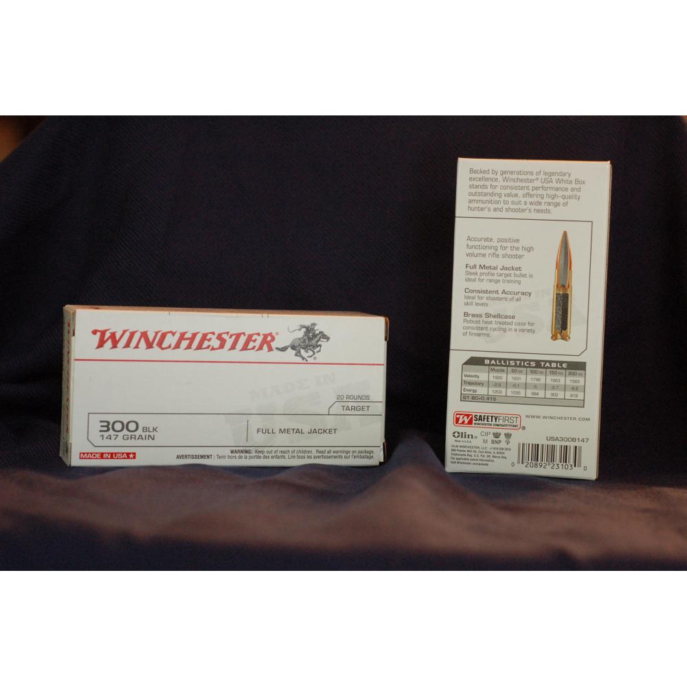 300 BLK USA TARGET FMJ 147GR BOX 20RD 300 BLK USA TARGET FMJ 147GR BOX 20RD