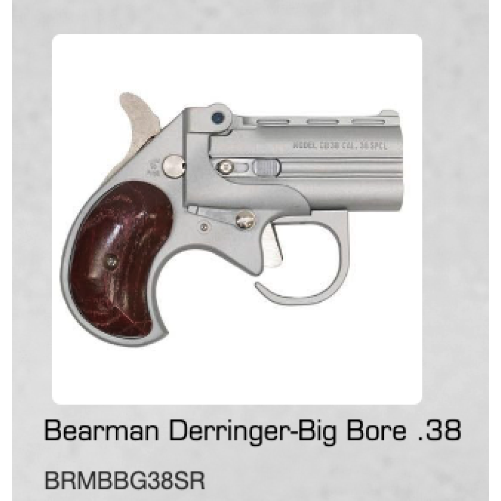 DERRINGER BIG BORE W GUARDIAN .38 SPC STN/RSWD SATIN W ROSEWOOD GRIP 2.75" BARREL
