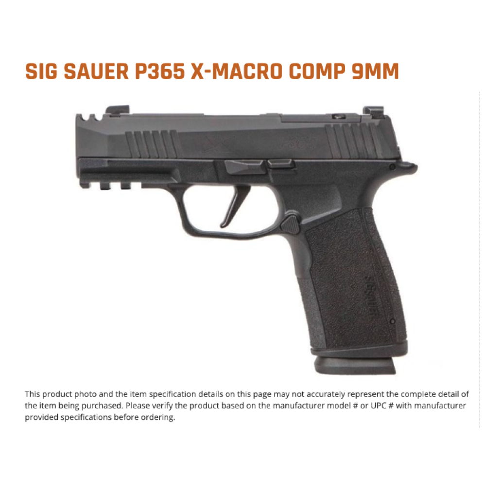 Sig P365X-MACRO Comp 9mm 3.1" (2) 17 round Mags