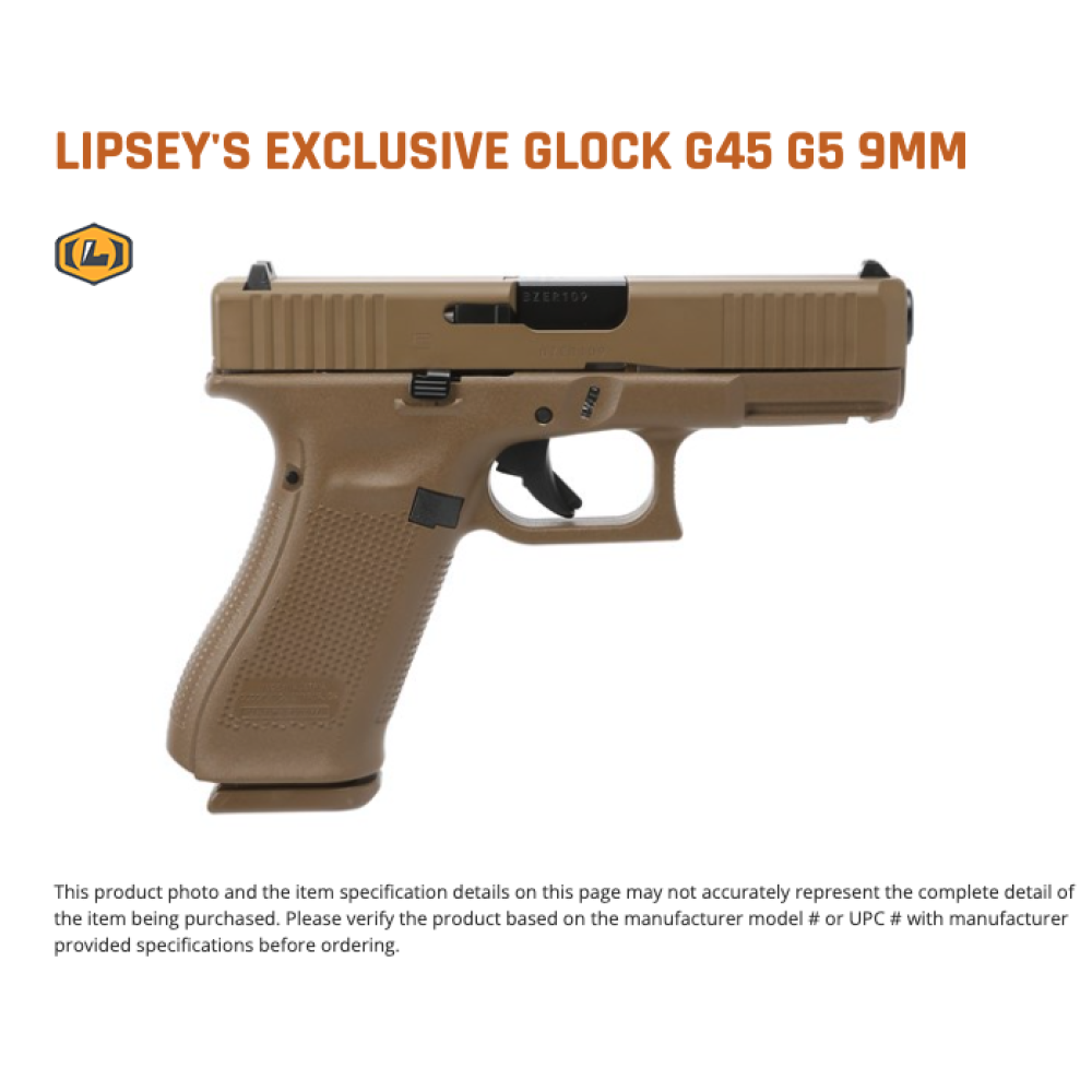 G45 G5 9mm (3) 17rd mags 4.0" Full FDE Front Serrations G45 G5 9mm (3) 17rd mags 4.0" Full FDE Front Serrations