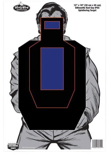 BIR 35728          DIRTYBRD 12X18 BDGY IPSC SIL 8P