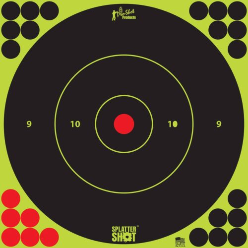 PROSHOT 12B-GREEN-5PK    12 SPLATTER BULLSEYE TRG