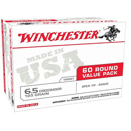 Winchester Ammo USA65CMVP USA Ready  6.5Creedmoor 125gr Open Tip 60 Per Box/4 Case *Value Pack