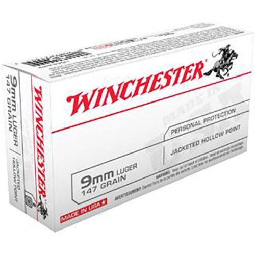 Winchester Ammo USA9JHP2 USA  9mmLuger 147gr Jacketed Hollow Point 50 Per Box/10 Case