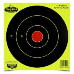 Birchwood Casey 35950 Dirty Bird  Bullseye Paper Hanging Pistol/Rifle Black/Yellow 50 Per Pkg