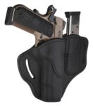 1791 Gunleather BH1M1SBLR BH1M1 Combo OWB 01 Stealth Black Leather Belt Slide Fits 4-5 1911