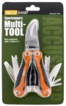 AccuSharp 085C Sportsman's  Black/Orange Folding Plain Blade Includes Nylon Case with Belt Clip
