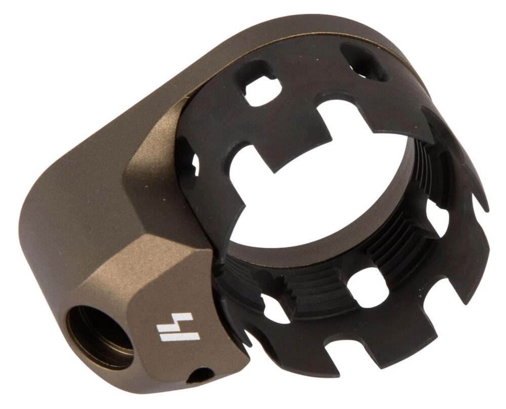 Strike ARECN&EEPFDE AR Castle Nut and Extended End Plate Flat Dark Earth Anodized Steel Strike ARECN&EEPFDE AR Castle Nut and Extended End Plate Flat Dark Earth Anodized Steel