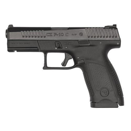 CZ P-10 Compact, 9mm, 4.02" Barrel, Fixed Sights, Black, 15-rd
