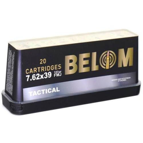 Global Ordnance Belom Rifle Ammunition 7.62x39 123gr FMJ 2296 fps 20/ct