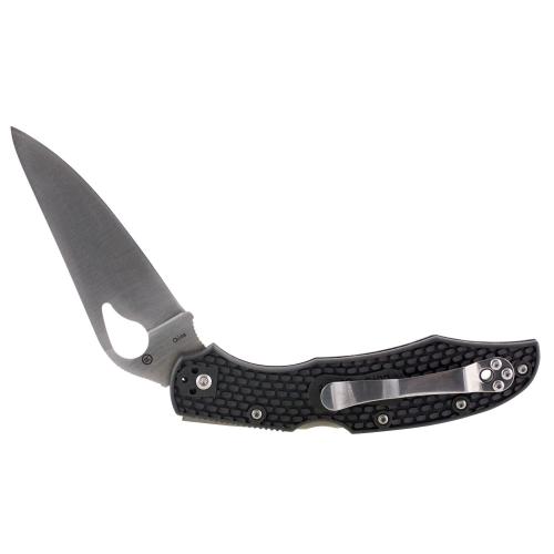 Spyderco Byrd Cara Cara 2 Lightweight 3.75" Folding Drop Point Plain 8Cr13MoV SS Blade Black Textured FRN Handle Includes Pocket Clip
