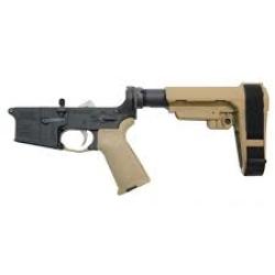PSA AR15 COMPLETE MOE EPT WITH ADJUSTABLE BRACE LOWER, FDE
