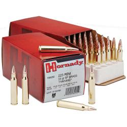 Hornady Custom Rifle Ammunition .223 Rem 55 gr FMJBT 3240 fps 50/ct