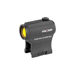 Holosun Technologies, Micro Red Dot, Red Dot, Black, 2MOA Dot, Hight and Low Mount, Bottom Battery