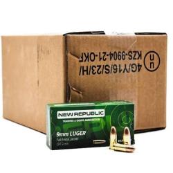 New Republic 9mm Luger, 124 Grain, Full Metal Jacket - 1000rd