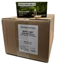 New Republic Training and Range 9mm Ammo 115 Grain Full Metal Jacket - 1000rd
