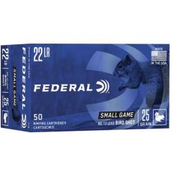 Federal Game-Shok Rimfire Ammunition .22 LR 25 gr #12 Bird Shot 50/ct