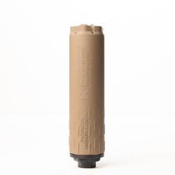 Huxwrx Flow 9K TI Suppressor 9mm Luger 1/2x28 Thread FDE