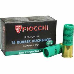 Fiocchi Exacta 12 Gauge Rubber Buckshot Ammo 2-3/4