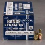 Fiocchi Range Dynamics Centerfire Rifle Ammunition 7.62x39mm 123 gr FMJ 2375 fps - 250ct