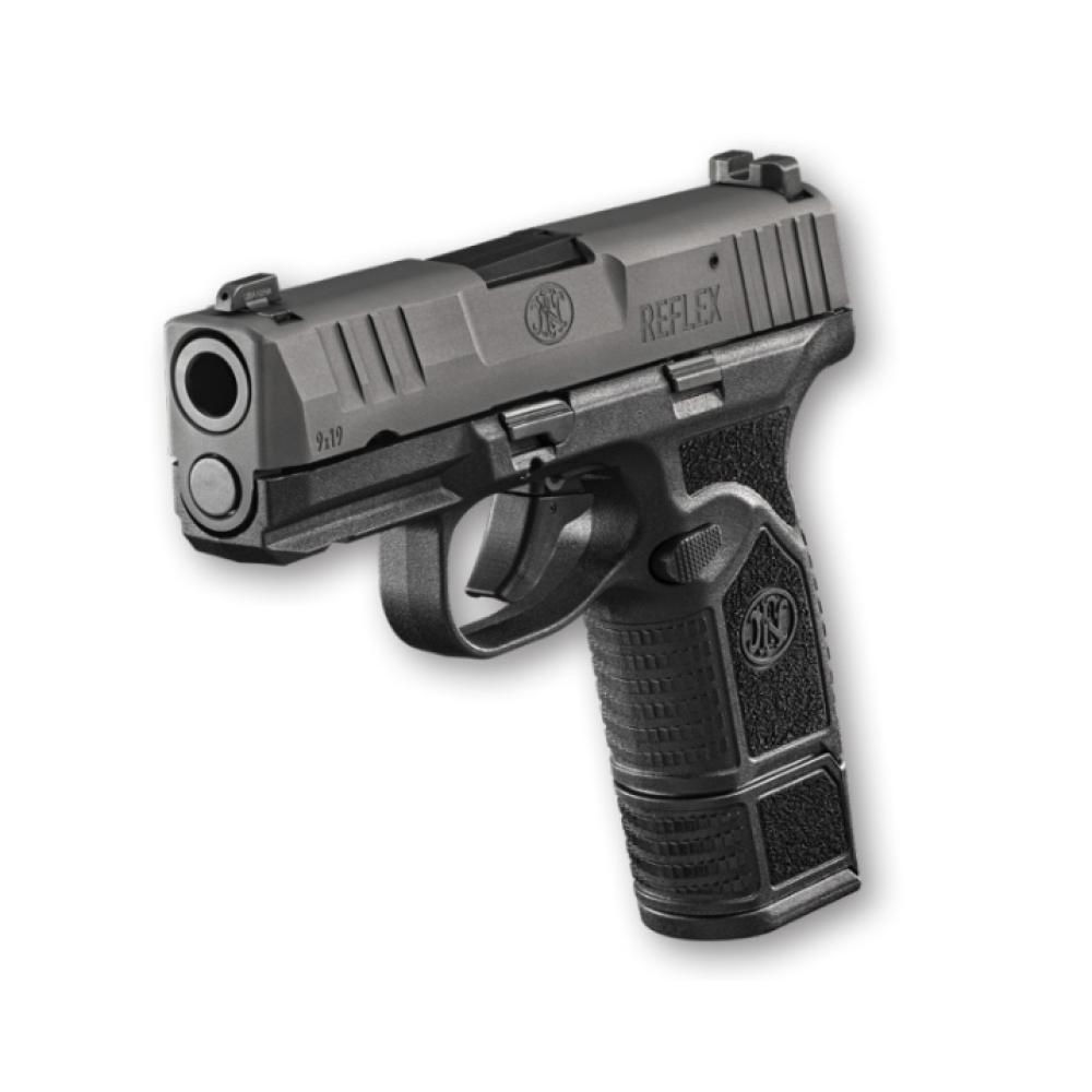 FN USA Reflex Handgun 9mm Luger 11rd & 15rd Magazines (2) 3.3" Barrel Black Night Sights NMS