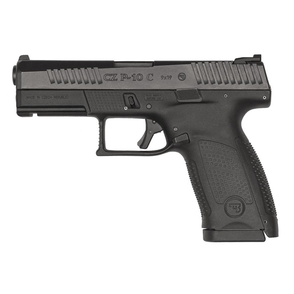 CZ P-10 Compact, 9mm, 4.02" Barrel, Fixed Sights, Black, 15-rd