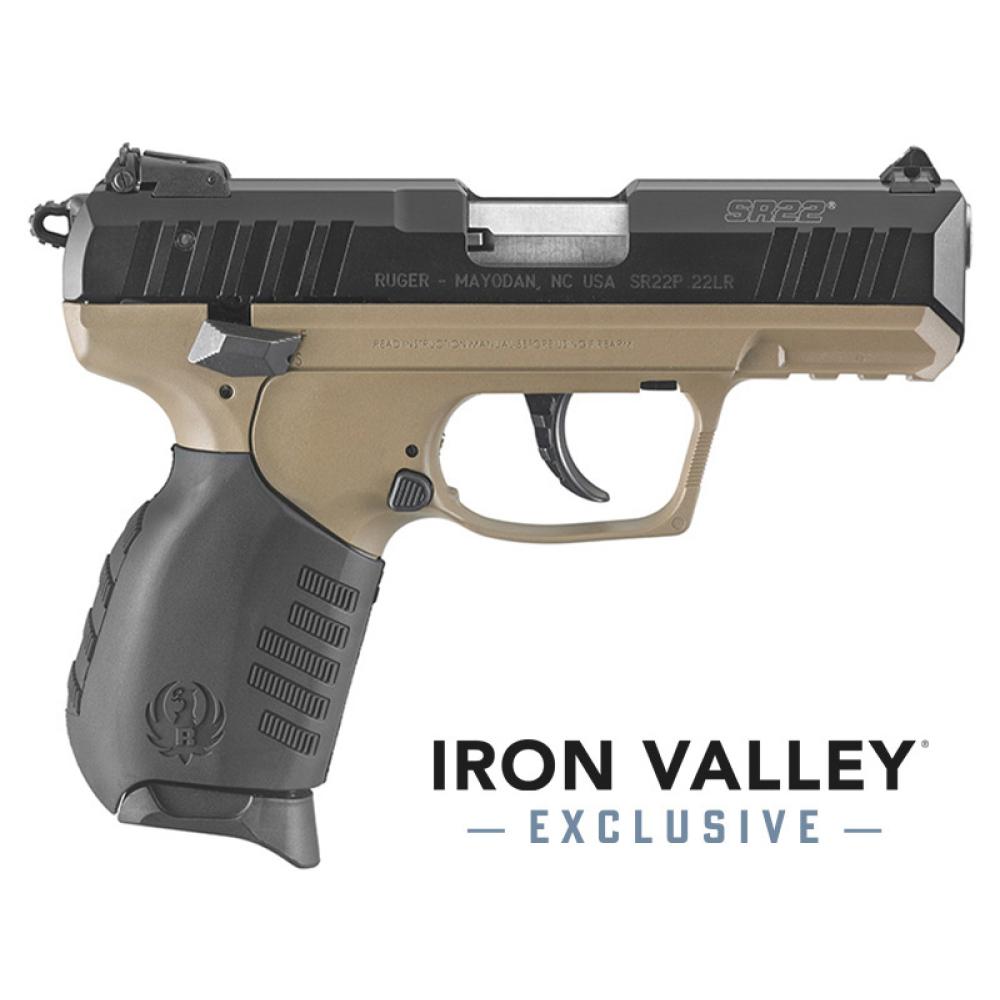 Ruger SR22 22lr 3.5" Blk/FDE