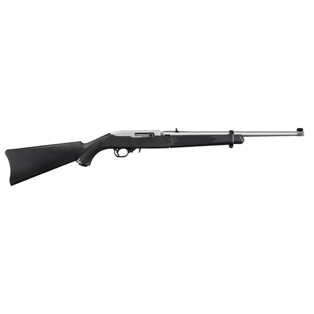 Ruger 10/22 Takedown, .22LR, 18.5" Barrel, Adjustable Sights, Stainless, Black Synthetic, w/Case