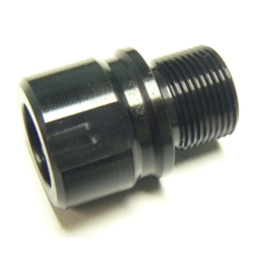 CNC 1/2x28-5/8x24 Thread Adapter (9mm Bore)