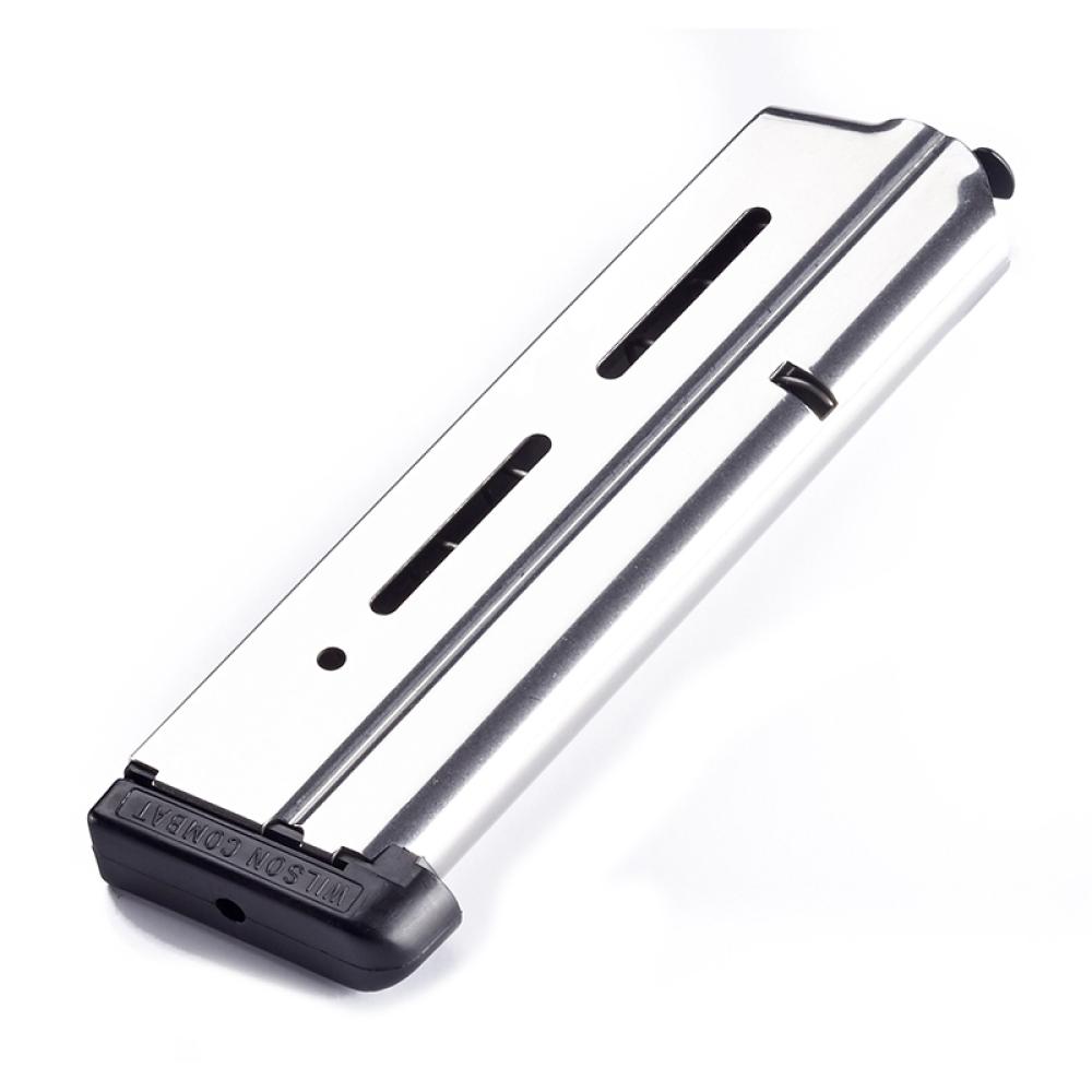Wilson Combat 1911 Magazine, 10mm, Full-Size, Stainless, Standard Base Pad, 9-rd