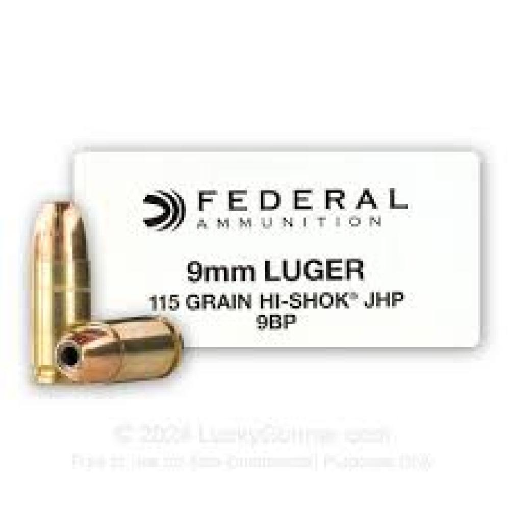 Federal Hi-Shok 9mm 115gr JHP