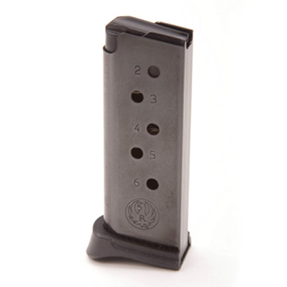 Ruger Handgun Magazine w/Extended Floorplate for LCP .380 Auto 6/rds Black