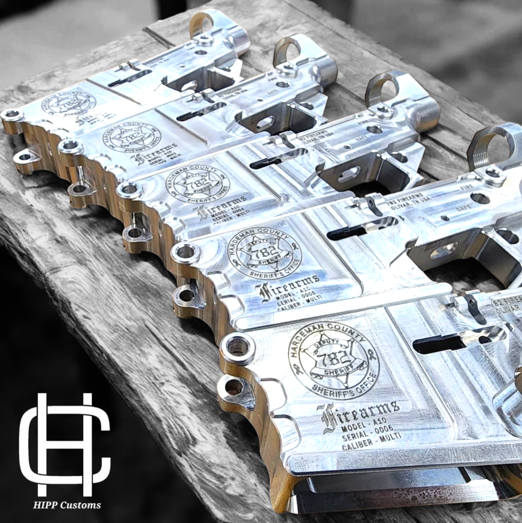 Customized AR-15 receiver example