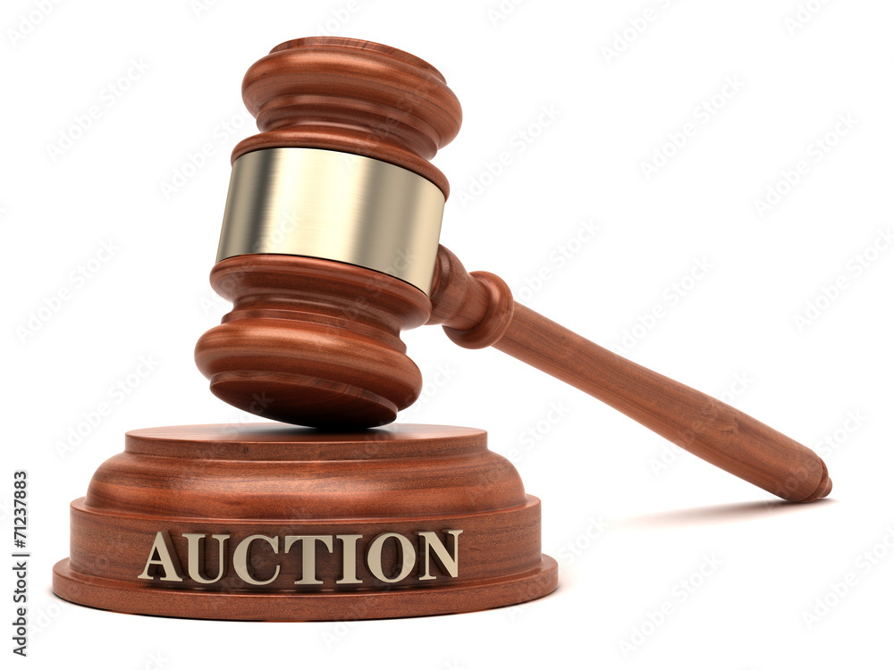 Auction gavel representing a completed and documented firearms sale