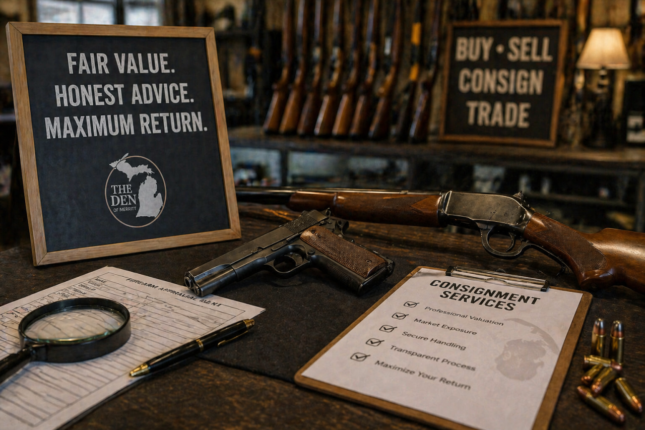 Firearm valuation and consignment services