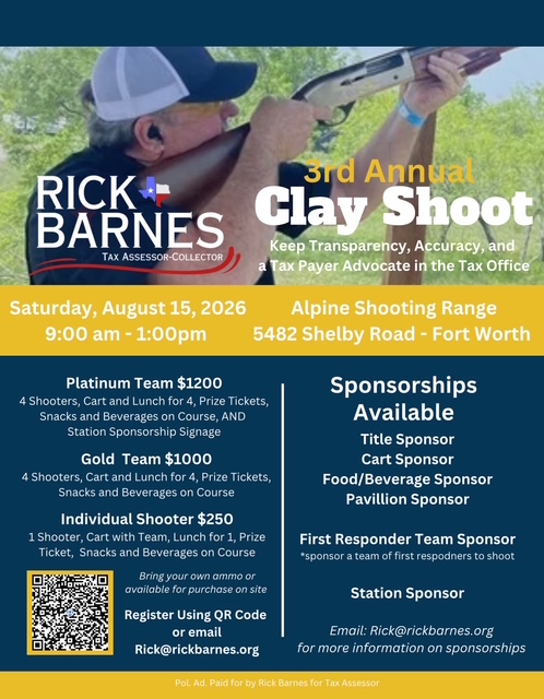 3rd Annual Rick Barnes for Tax Assessor-Collector Fundraiser