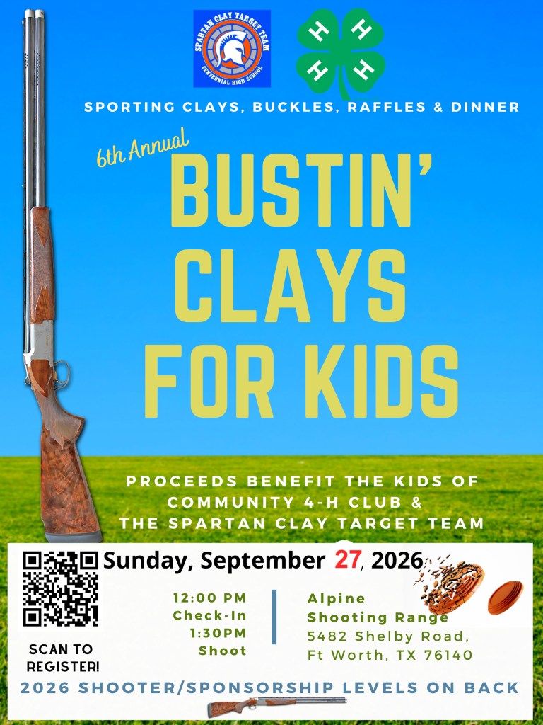 4H Spartan Busting Clays September 27, 2026