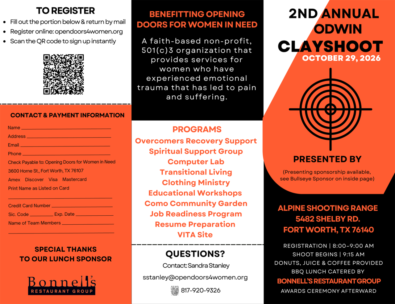 The 2nd Annual ODWIN Sporting Clay Shoot – Partner with us to Change Lives