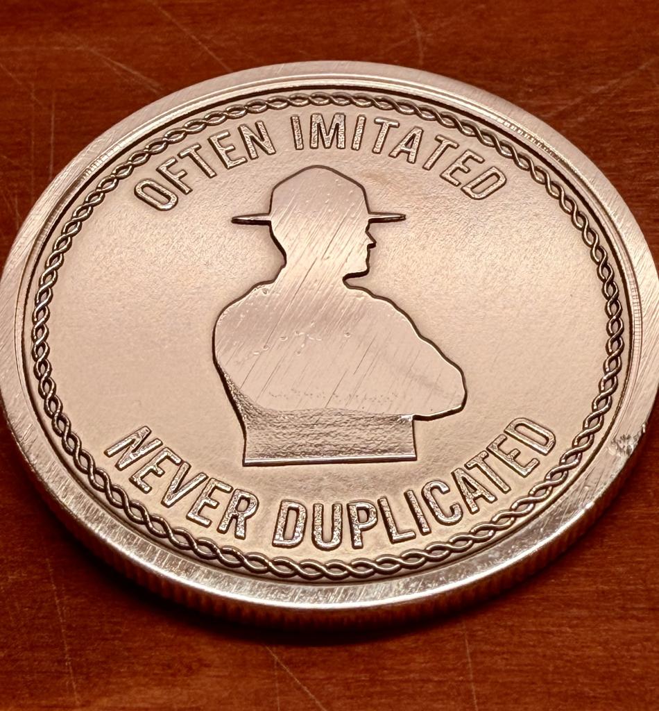 Alabama State Trooper silhouette engraved on challenge coin